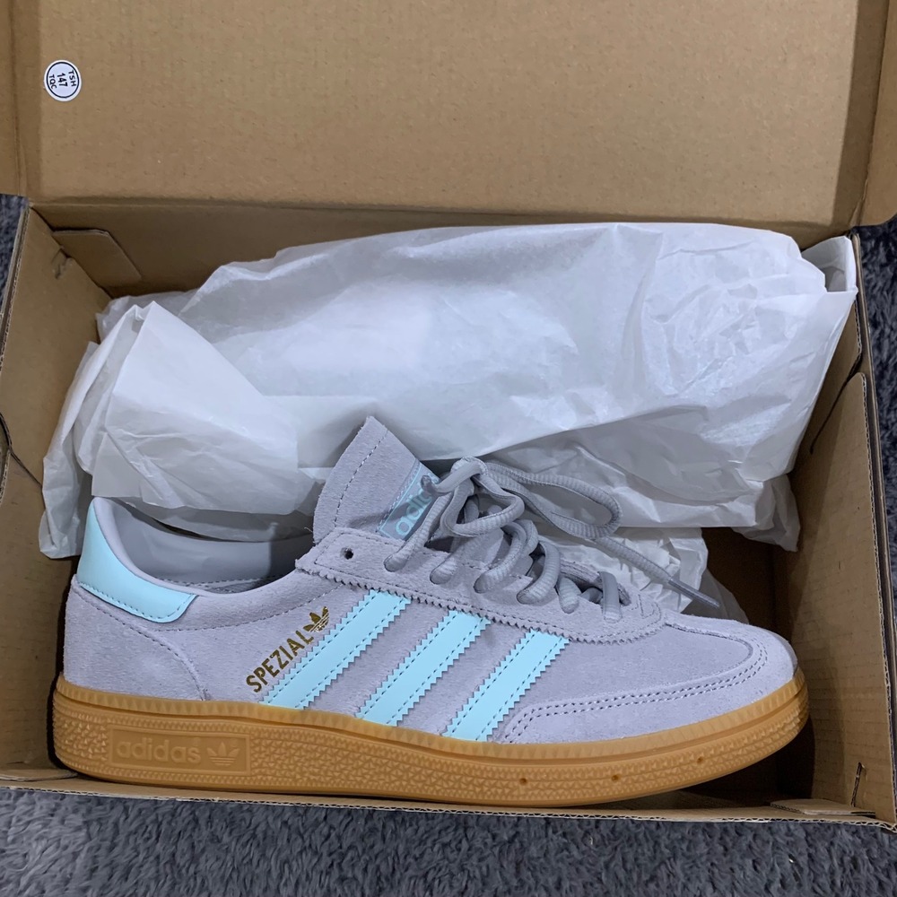 Adidas Handball Spezial J Grey Mint Gum Sneakers‎ JS1750 Size 5.5Y